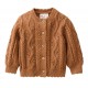 People Wear Organic - Bio Baby Strickjacke mit Zopfmuster, braun