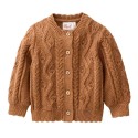 People Wear Organic - Bio Baby Strickjacke mit Zopfmuster, braun