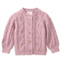 People Wear Organic - Bio Baby Strickjacke mit Zopfmuster, rosenholz
