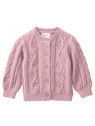 People Wear Organic - Bio Baby Strickjacke mit Zopfmuster, rosenholz
