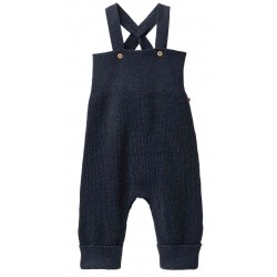 People Wear Organic - Bio Baby Strick-Latzhose, dunkelblau