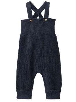 People Wear Organic - Bio Baby Strick-Latzhose, dunkelblau