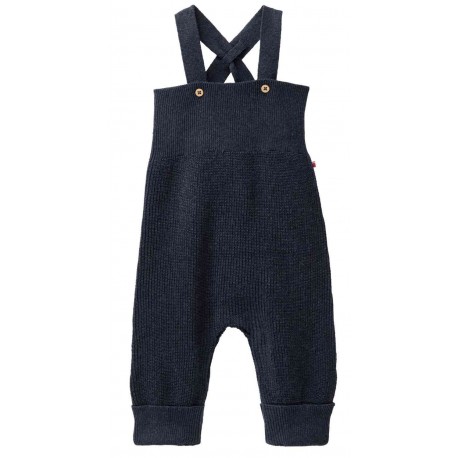 People Wear Organic - Bio Baby Strick-Latzhose, dunkelblau