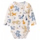 People Wear Organic - Bio Baby Wickelbody mit Waldtiere-Allover