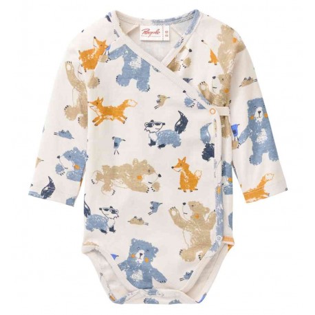 People Wear Organic - Bio Baby Wickelbody mit Waldtiere-Allover