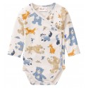 People Wear Organic - Bio Baby Wickelbody mit Waldtiere-Allover