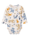 People Wear Organic - Bio Baby Wickelbody mit Waldtiere-Allover