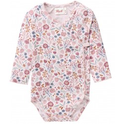 People Wear Organic - Bio Baby Wickelbody mit Herbstblüten-Allover