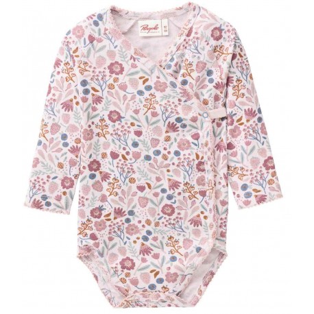 People Wear Organic - Bio Baby Wickelbody mit Herbstblüten-Allover