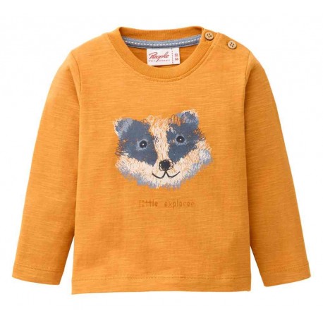 People Wear Organic - Bio Baby Langarmshirt mit Dachs-Druck
