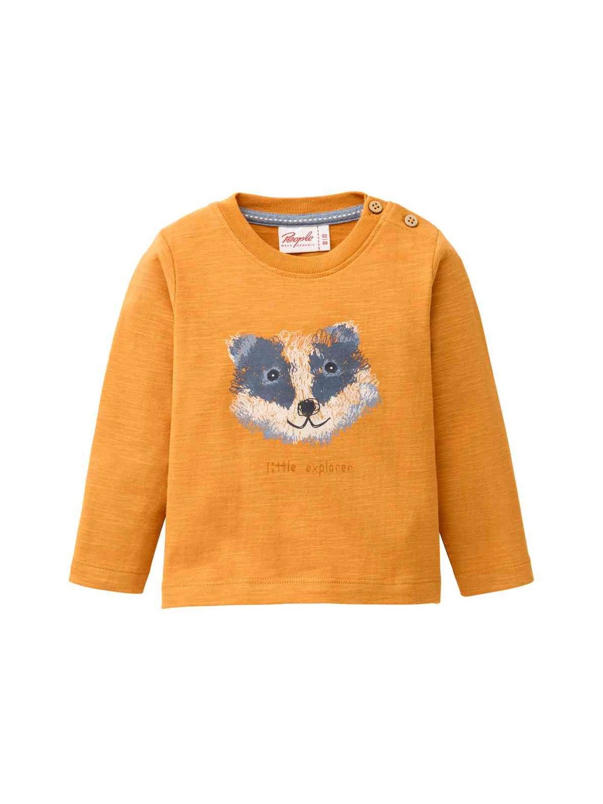 People Wear Organic - Bio Baby Langarmshirt mit Dachs-Druck