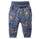 People Wear Organic - Bio Kinder Sweathose mit Seitentaschen und Waldtieren-Allover
