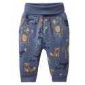 People Wear Organic - Bio Kinder Sweathose mit Seitentaschen und Waldtieren-Allover