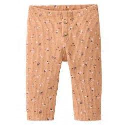 People Wear Organic - Bio Baby Leggings mit Blümchen-Allover, karamell