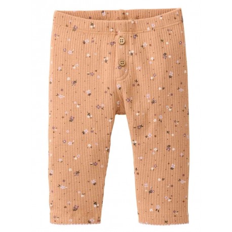 People Wear Organic - Bio Baby Leggings mit Blümchen-Allover, karamell