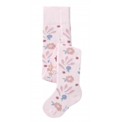 People Wear Organic - Bio Baby Strumpfhose mit Blümchen, rosa