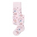 People Wear Organic - Bio Baby Strumpfhose mit Blümchen, rosa