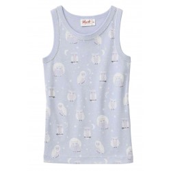 People Wear Organic - Bio Kinder Unterhemd mit Eulen-Allover