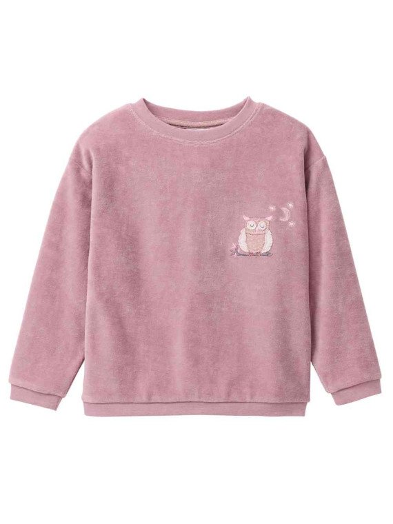 People Wear Organic - Bio Kinder Nicki Schlafanzug mit Eulen-Applikation