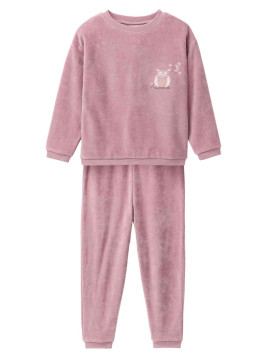 People Wear Organic - Bio Kinder Nicki Schlafanzug mit Eulen-Applikation