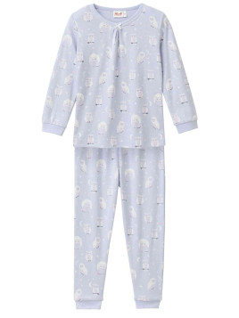 People Wear Organic - Bio Kinder Schlafanzug mit Eulen-Allover