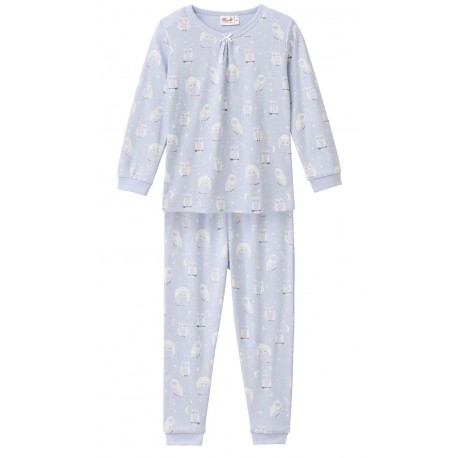 People Wear Organic - Bio Kinder Schlafanzug mit Eulen-Allover