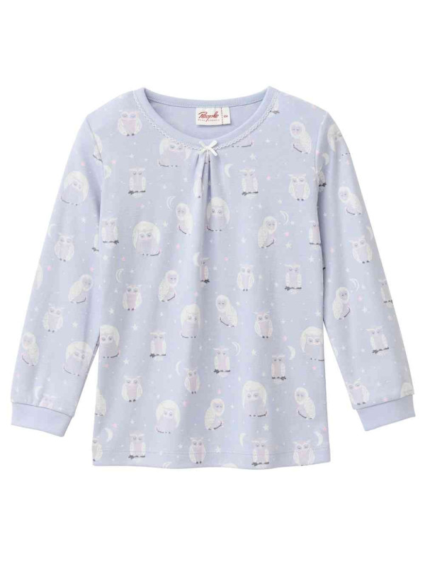 People Wear Organic - Bio Kinder Schlafanzug mit Eulen-Allover