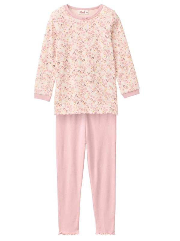 People Wear Organic - Bio Kinder Schlafanzug mit Blumen-Allover