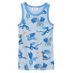People Wear Organic - Bio Kinder Unterhemd mit Drachen-Allover