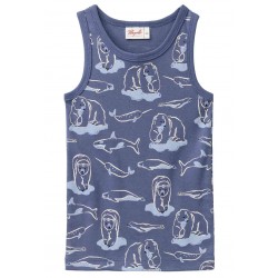 People Wear Organic - Bio Kinder Unterhemd mit Arktische Tiere-Allover