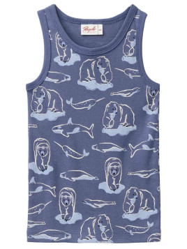 People Wear Organic - Bio Kinder Unterhemd mit Arktische Tiere-Allover