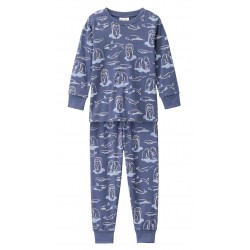 People Wear Organic - Bio Kinder Schlafanzug mit Arktische Tiere-Allover