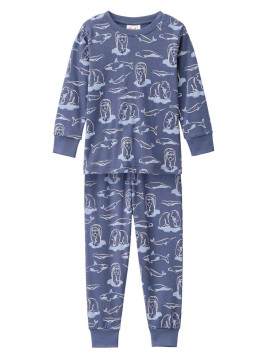People Wear Organic - Bio Kinder Schlafanzug mit Arktische Tiere-Allover
