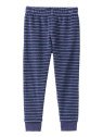 People Wear Organic - Bio Kinder Frottee Schlafanzug mit blauen Streifen, dunkelblau