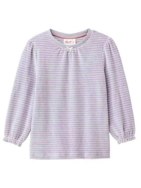 People Wear Organic - Bio Kinder Nicki Schlafanzug mit Streifen, flieder