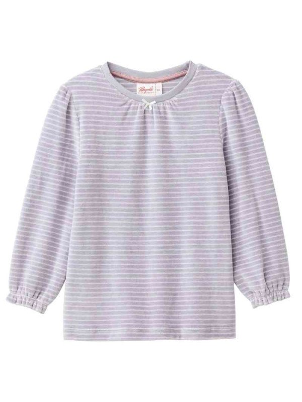 People Wear Organic - Bio Kinder Nicki Schlafanzug mit Streifen, flieder