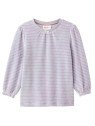 People Wear Organic - Bio Kinder Nicki Schlafanzug mit Streifen, flieder