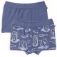 People Wear Organic - Bio Kinder Hipshorts Doppelpack mit Arktische Tiere-Allover/uni