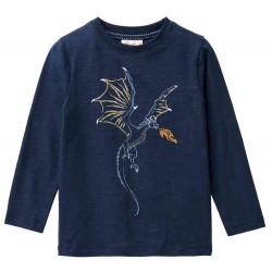 People Wear Organic - Bio Kinder Langarmshirt mit Drachen-Druck