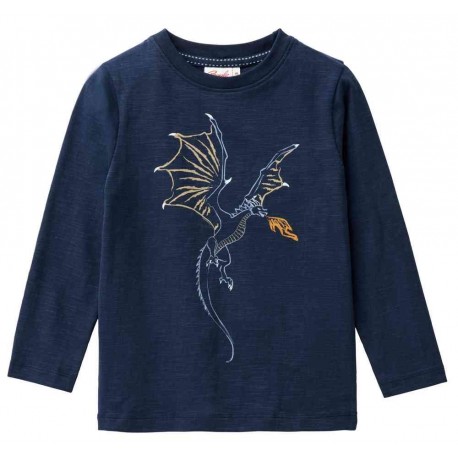 People Wear Organic - Bio Kinder Langarmshirt mit Drachen-Druck