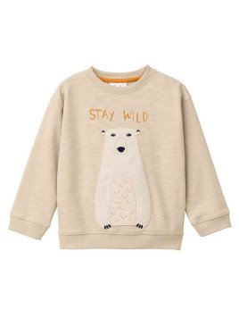 People Wear Organic - Bio Kinder Sweatshirt mit Bären-Applikation