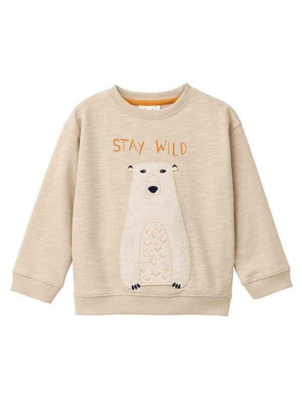 People Wear Organic - Bio Kinder Sweatshirt mit Bären-Applikation
