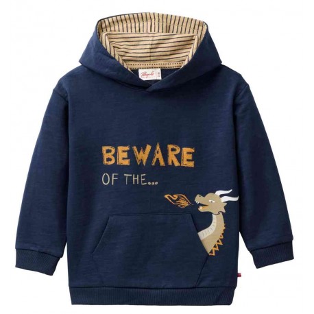 People Wear Organic - Bio Kinder Sweatshirt mit Kapuze und Drachen-Druck