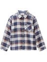 People Wear Organic - Bio Kinder Flanell Hemd mit Karos, dunkelblau