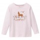 People Wear Organic - Bio Kinder Langarmshirt mit Pferde-Druck