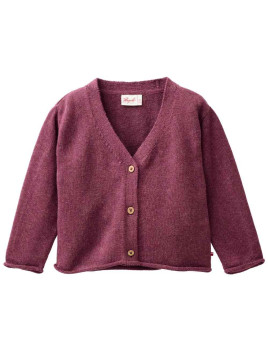 People Wear Organic - Bio Kinder Strickjacke, brombeer