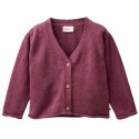 People Wear Organic - Bio Kinder Strickjacke, brombeer