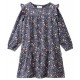 People Wear Organic - Bio Kinder Jersey Kleid mit Rüschen und Blumen-Allover