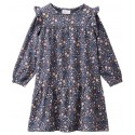 People Wear Organic - Bio Kinder Jersey Kleid mit Rüschen und Blumen-Allover