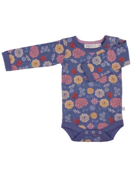 Pigeon - Bio Baby Body mit Winterblüten-Allover